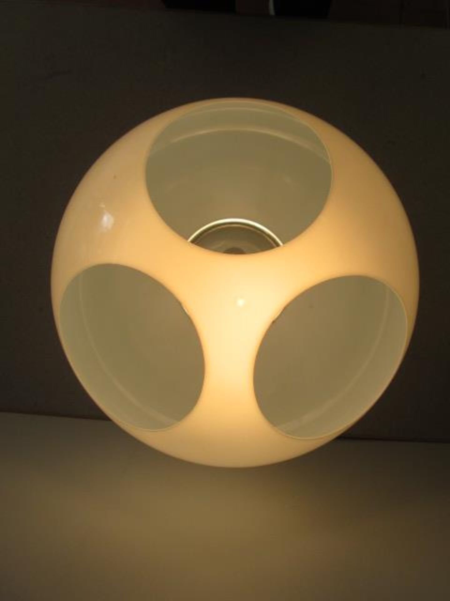 Kundalini Noglobe 50, Made in Italy, Opaque Perspex Table/Floor Lamp on Chrome Base (50cm Dia Globe) - Image 6 of 8