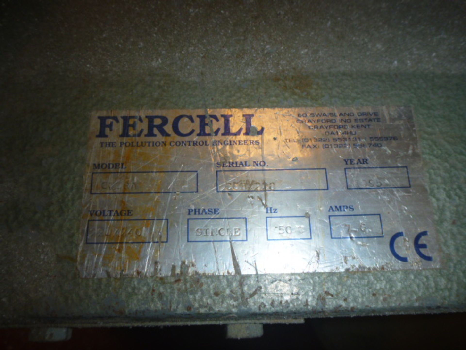Fercel Portable Single Bag Extractor Unit. Year 1995. - Image 3 of 3