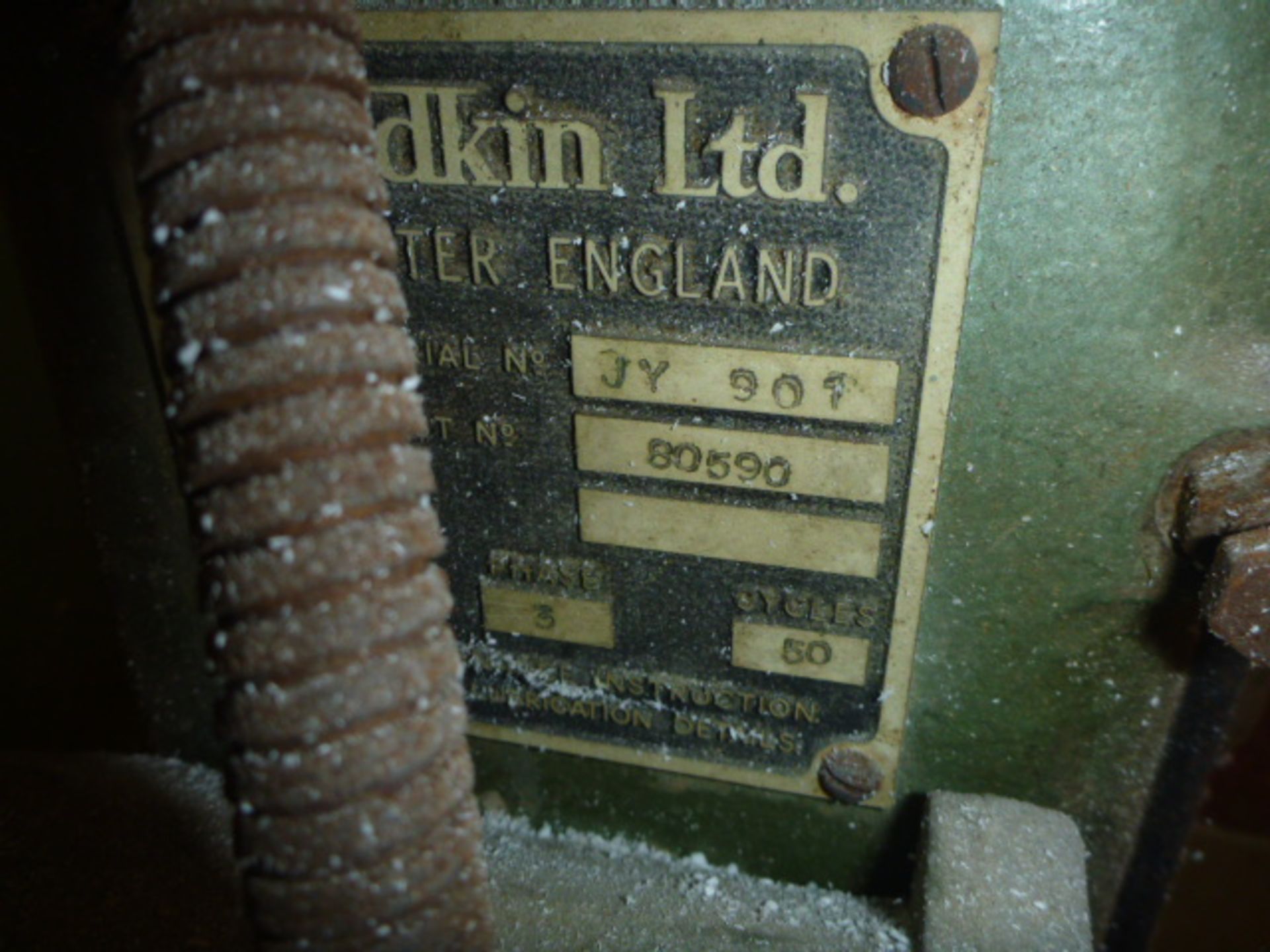 Wadkin Bobbin Spindle Machine. Number JY 901, Test Number 80590. - Image 5 of 5