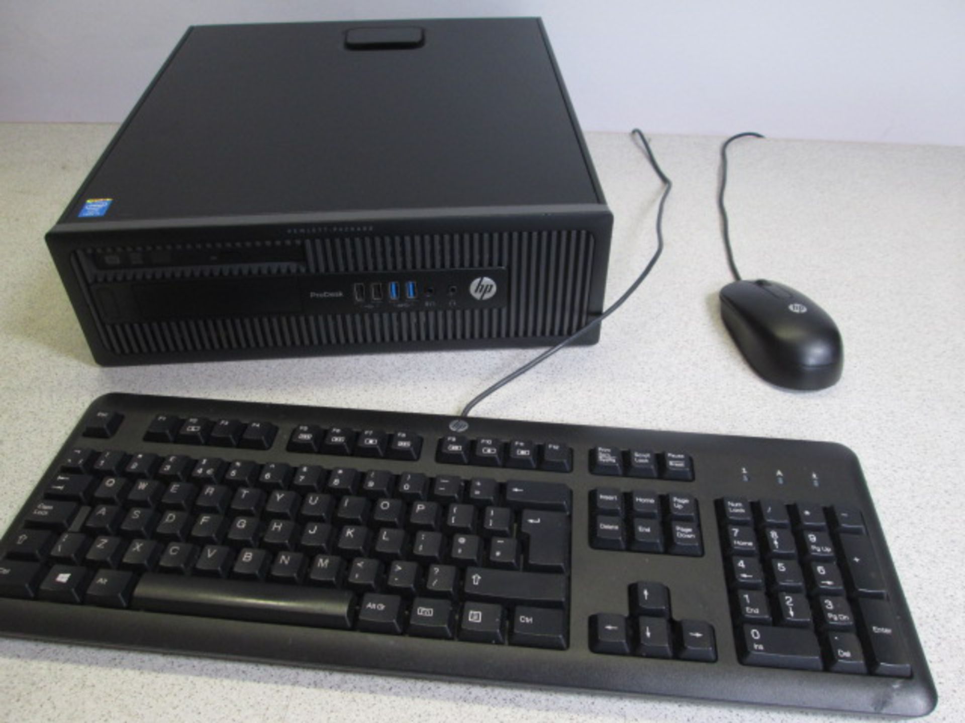 HP ProDESK 600 G1 SFF PC. Intel Core i5 CPU @ 3.20 GHz, 8 GB RAM, 450 GB HDD, Windows 7 Pro. Comes