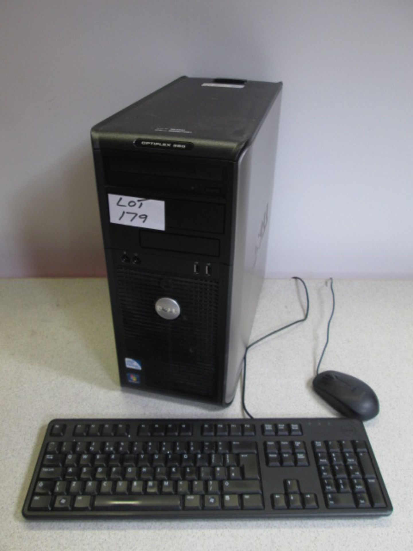 Dell Optiplex 380 PC. Intel Pentium CPU @ 2.8 GHz, 2 GB RAM, 140 GB HDD, Windows 7 Pro. Comes with