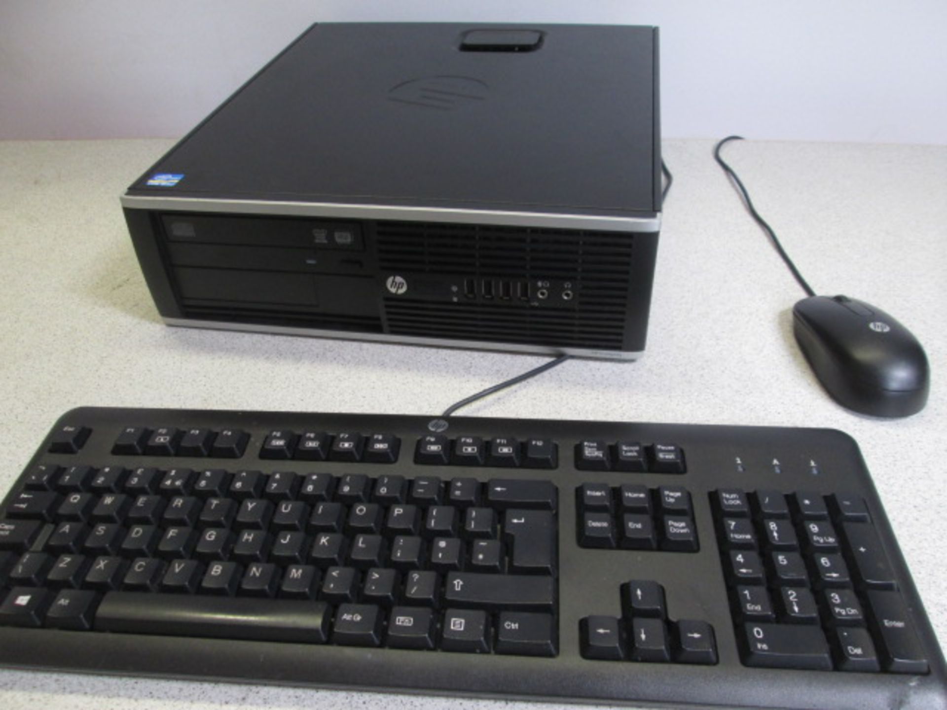 HP Compaq Elite 8300 SFF PC. Intel Core i5 CPU @ 3.20 GHz, 4 GB RAM, 450 GB HDD, Windows 7 Pro.