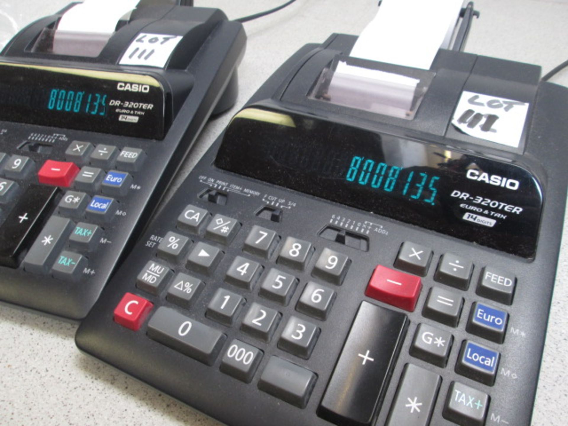 2 x Casio DR-320TER Printing Calculator. Comes with 4 Paper Rolls - Image 3 of 3