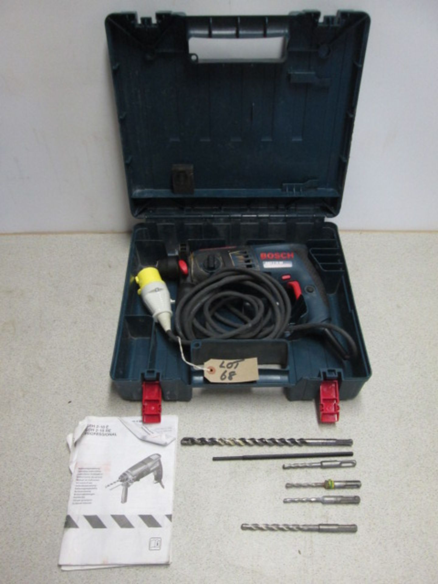 Bosch Hammer GBH-2-18-RE Professional 110v Hammer Drill In Case, with 5 Drill Bits & Instruction
