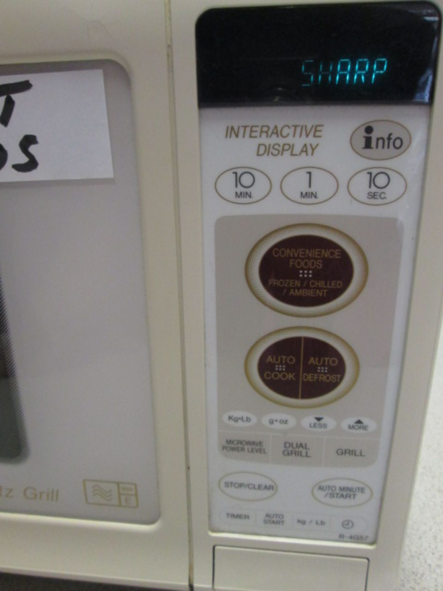 Sharp Microwave, Model R-4G57 with Quartz Grill & Interactive Display - Image 3 of 3