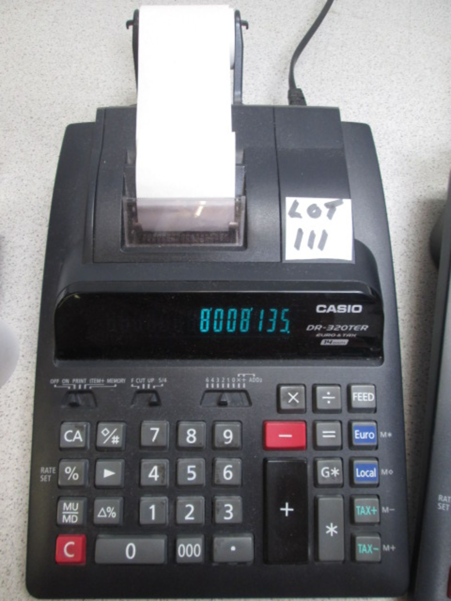 2 x Casio DR-320TER Printing Calculator. Comes with 4 Paper Rolls - Image 2 of 3