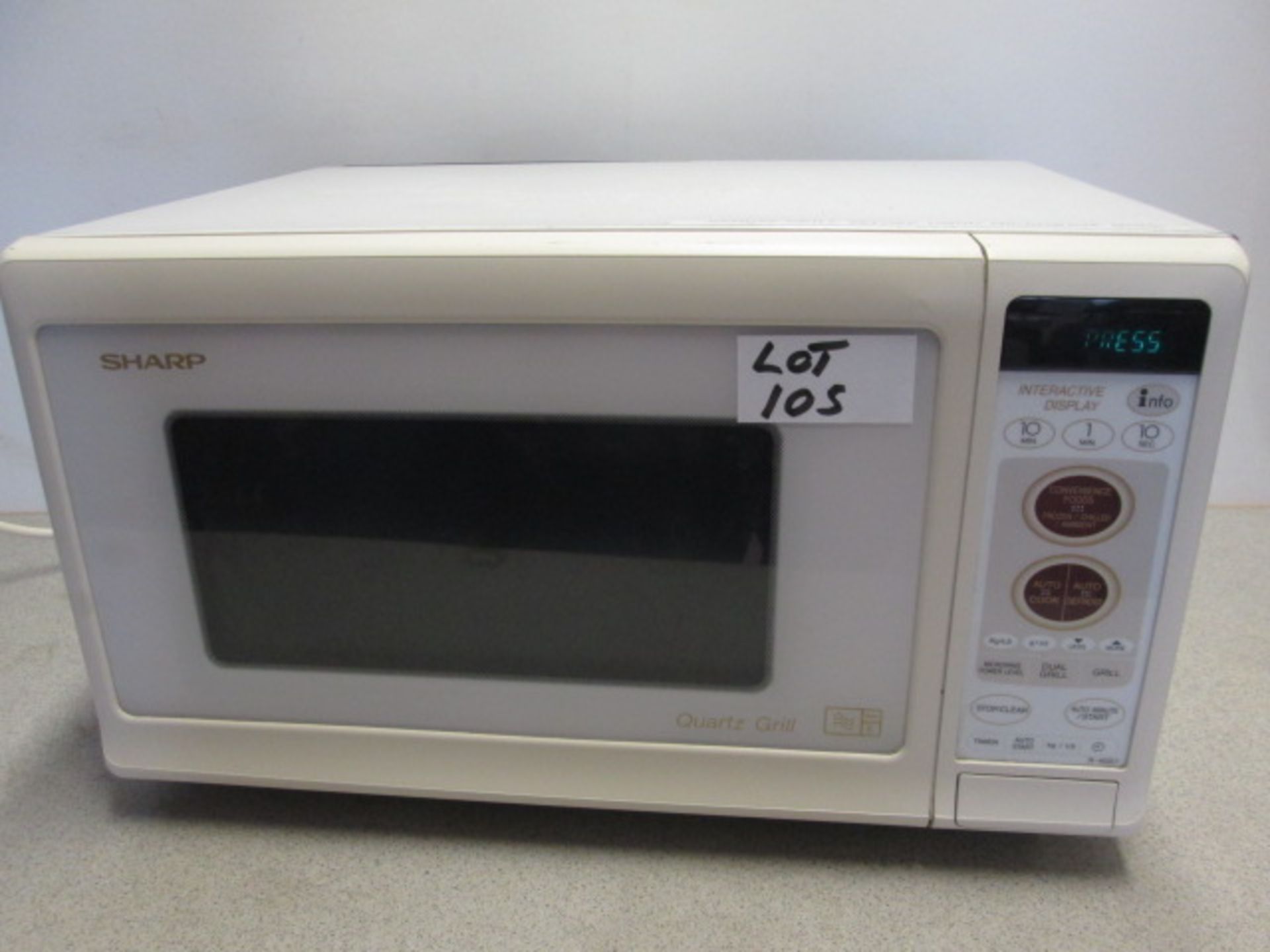 Sharp Microwave, Model R-4G57 with Quartz Grill & Interactive Display