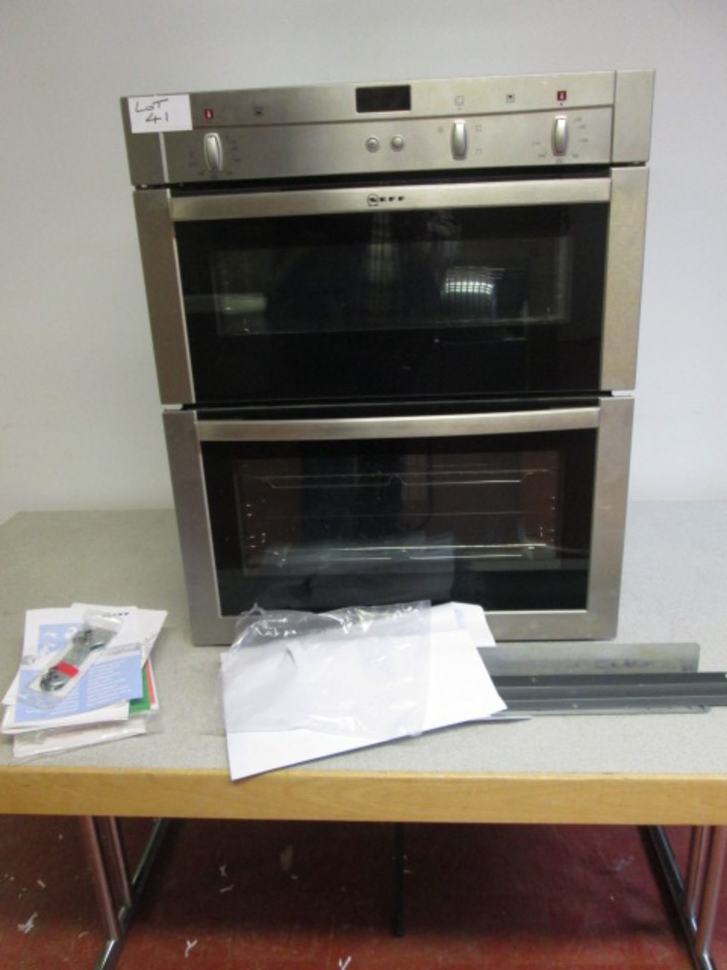 Neff HBB-DP71-7 double Oven & Grill in Brushed Steel (As New/Ex Display), with Manuals