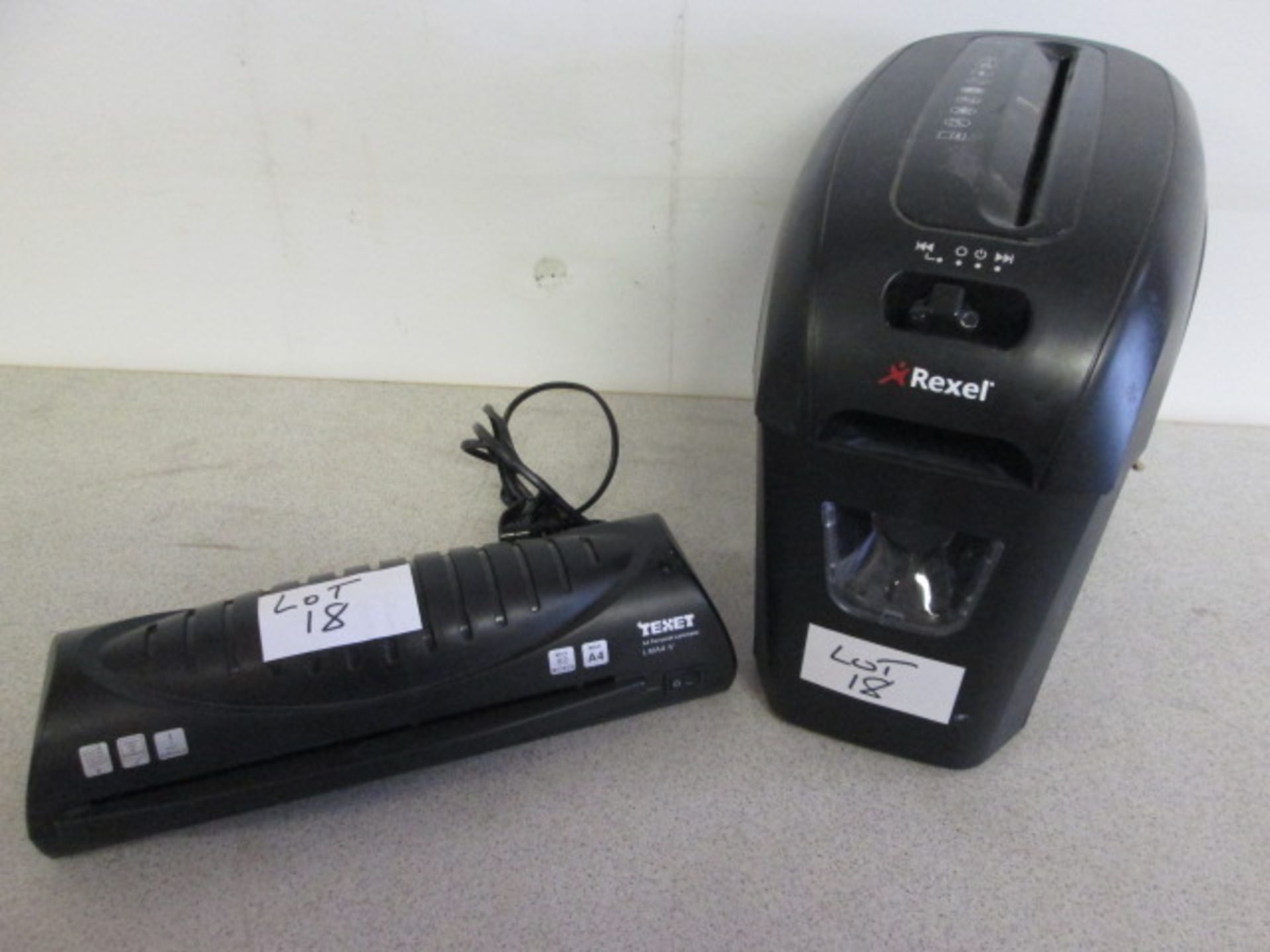 Rexel Pro Style 5 Shredder & Texet A4 Laminator