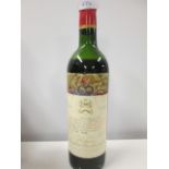 Vintage 1968, Bottle of Chateau Mouton Rothschild Red Wine, No 28065