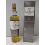 Boxed Bottle of Macallan Fine Oak, Triple Cask Matured, Highland Single Malt Scotch Whisky, 10 Years