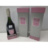 2 x Boxed Bottles of Pommery Rose Apanage Champagne