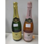 2 x Bottles of Meunier & Cie (Rose & Blanc) Champagne