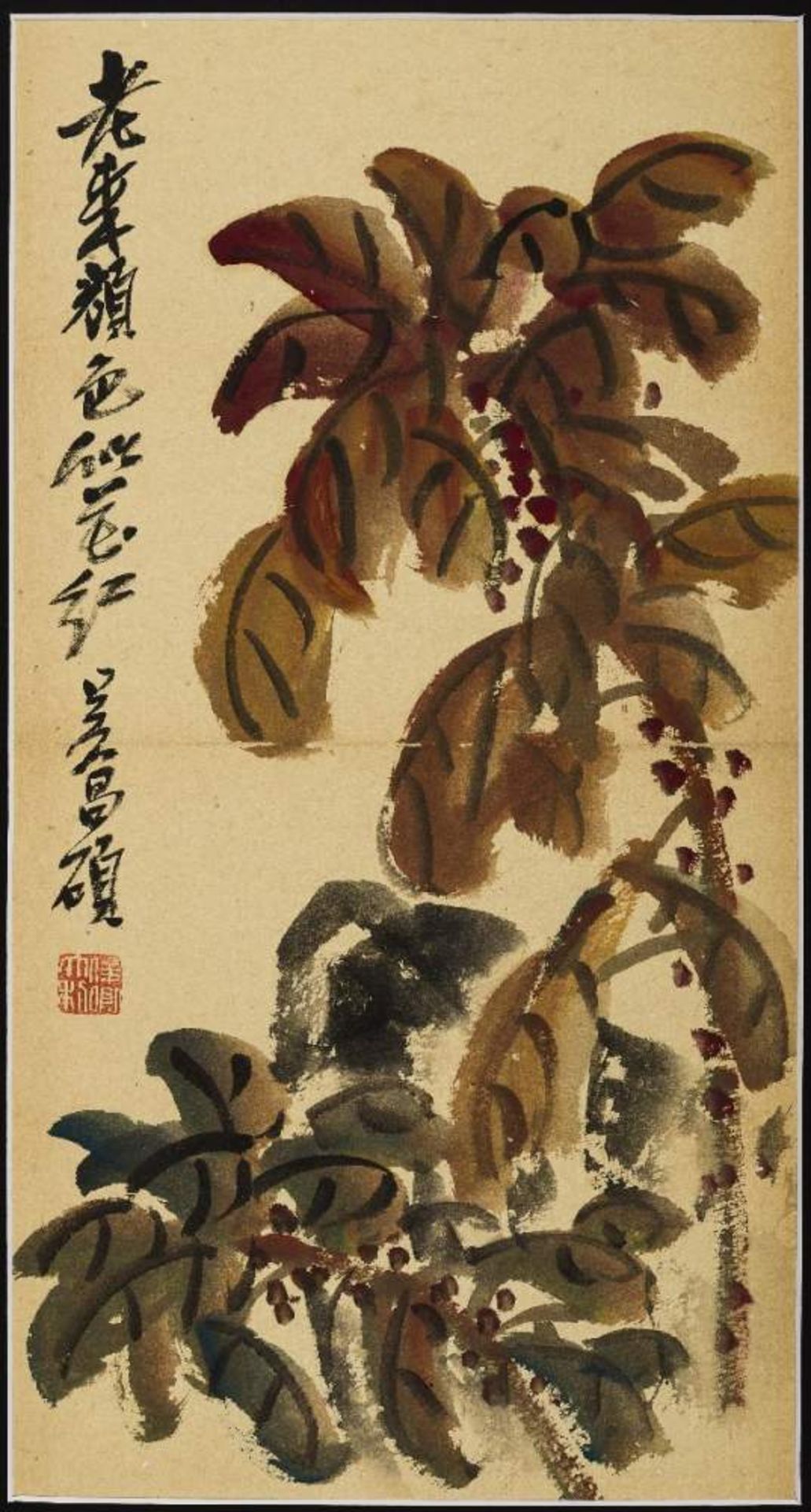 WU CHANGSHUO ZUGESCHRIEBEN: ACHT ALBUMBLÄTTER MIT BLÜTEN UND FRÜCHTENTusche und Farben auf Papier. - Bild 3 aus 10