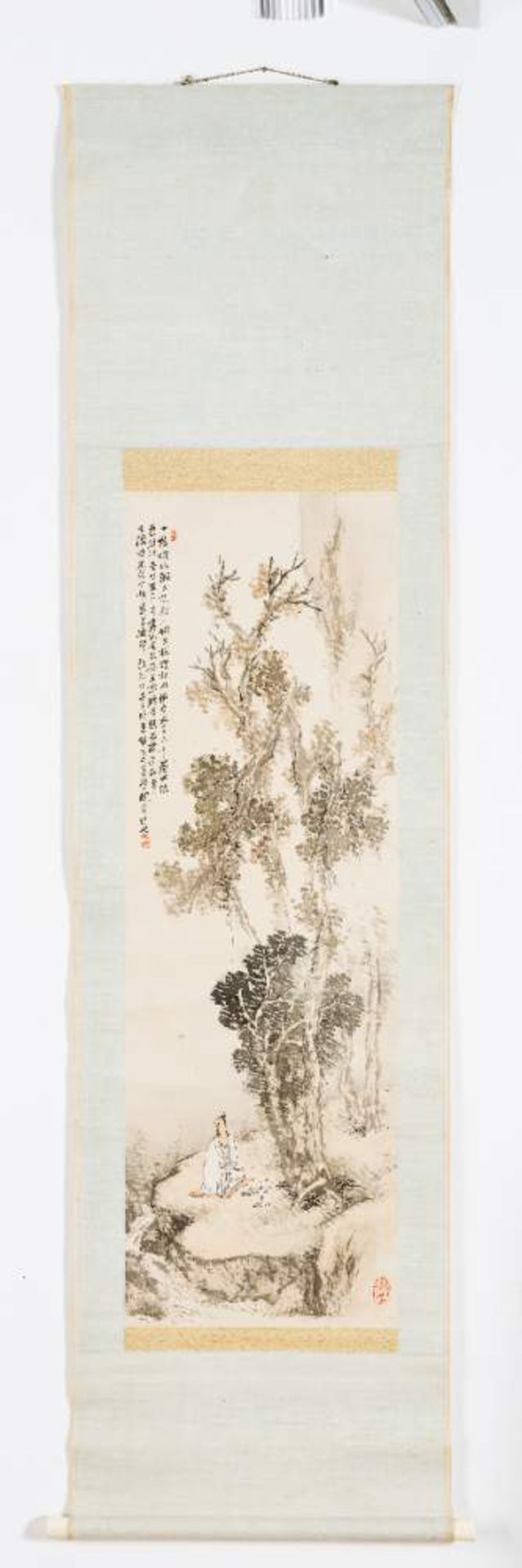 HASHIMOTO KANSETSU (1883-1945): GENIESSER AM BERGBACHTusche und Farben auf Papier. Japan, 1. H. - Bild 2 aus 4
