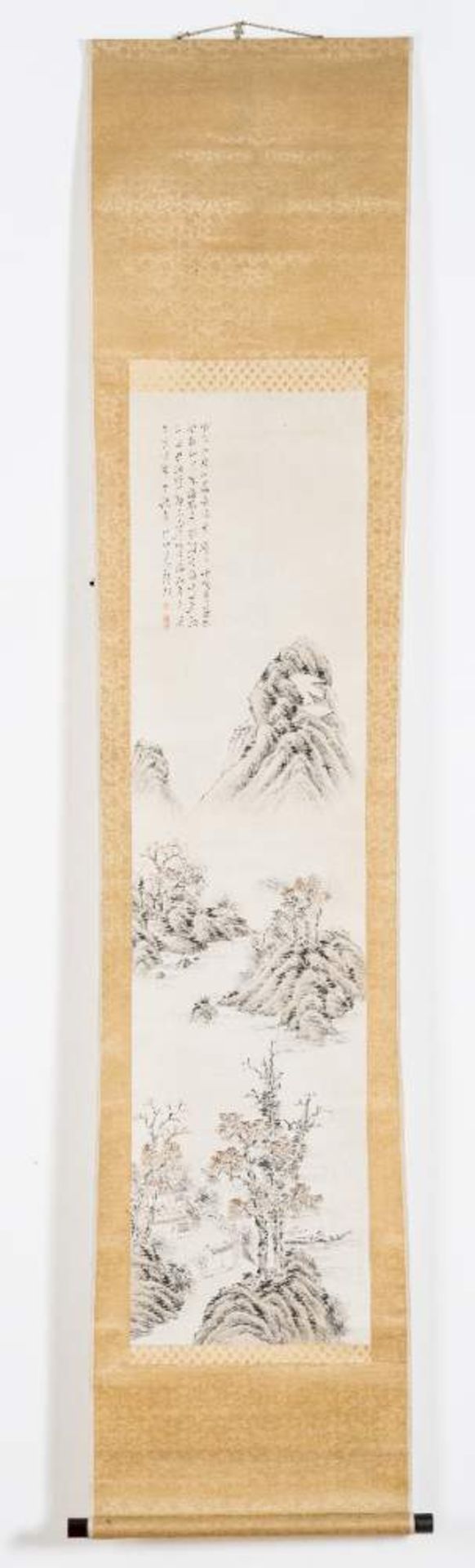 TANOMURA CHIKUDEN (1777-1835): BERGLANDSCHAFT IM HERBSTTusche und Farben auf Papier. Japan, sp.
