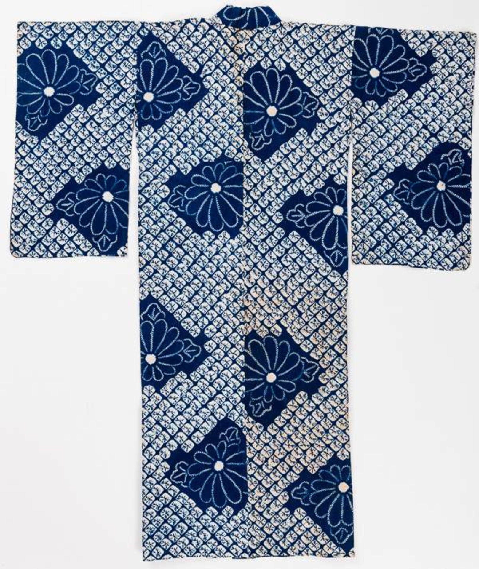 ANTIKER ORIGINAL JAPANISCHER KIMONO Seide. Erste Hälfte 20. Jh. Rückenlänge 148 cm ANTIQUE - Image 3 of 3