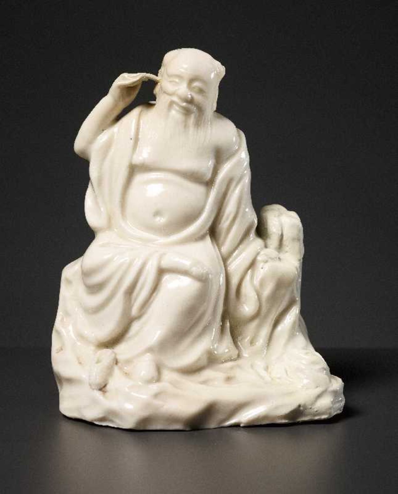 WEISER ODER UNSTERBLICHER Blanc de Chine. China, Qing-Dynastie (1644 - 1911) Eine nette