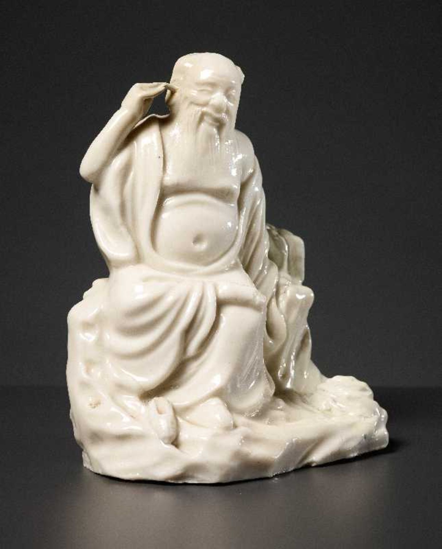 WEISER ODER UNSTERBLICHER Blanc de Chine. China, Qing-Dynastie (1644 - 1911) Eine nette - Bild 3 aus 6