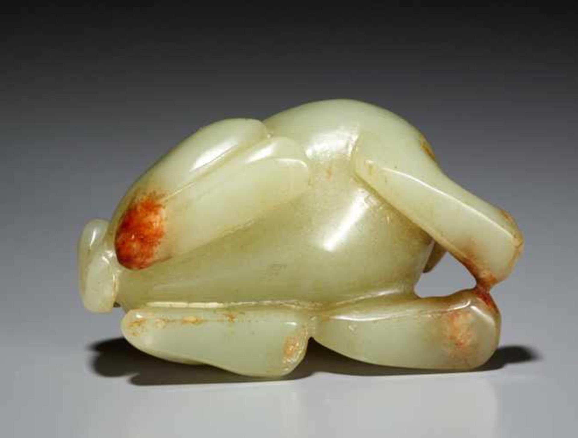 LÖWENHUND SHIZI Jade. China, ca. Qing-Dynastie, 19. / 20. Jh. Gut in sich geschlossen gearbeitete, - Image 6 of 6