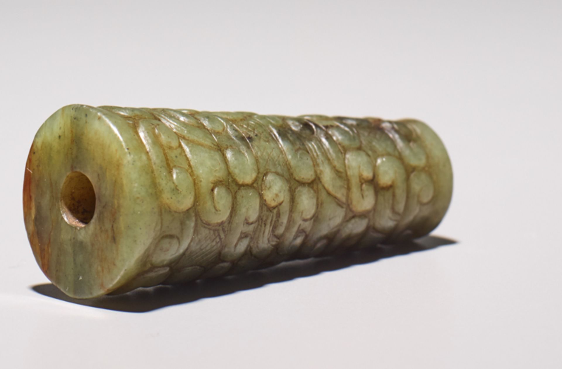 CONICAL BEADJade. China, Eastern Zhou, 5th century BCDuring the Eastern Zhou period, beads like this - Image 6 of 6