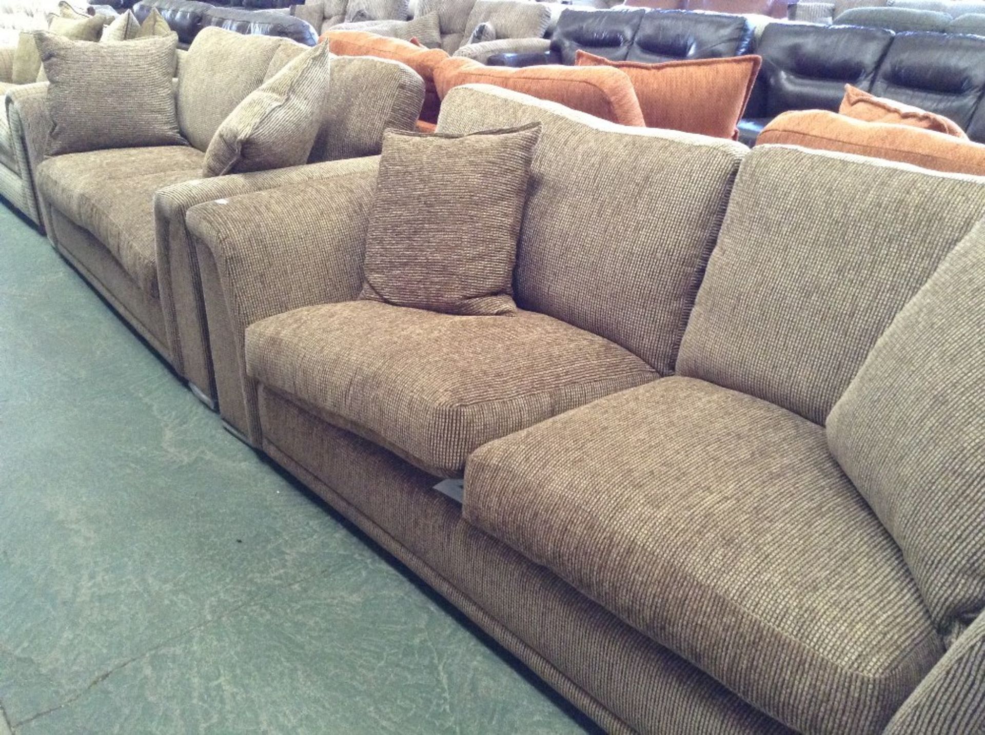 MATRIX EGYPT CHESTNUT 3 SEATER SOFA AND 2 SEATER S