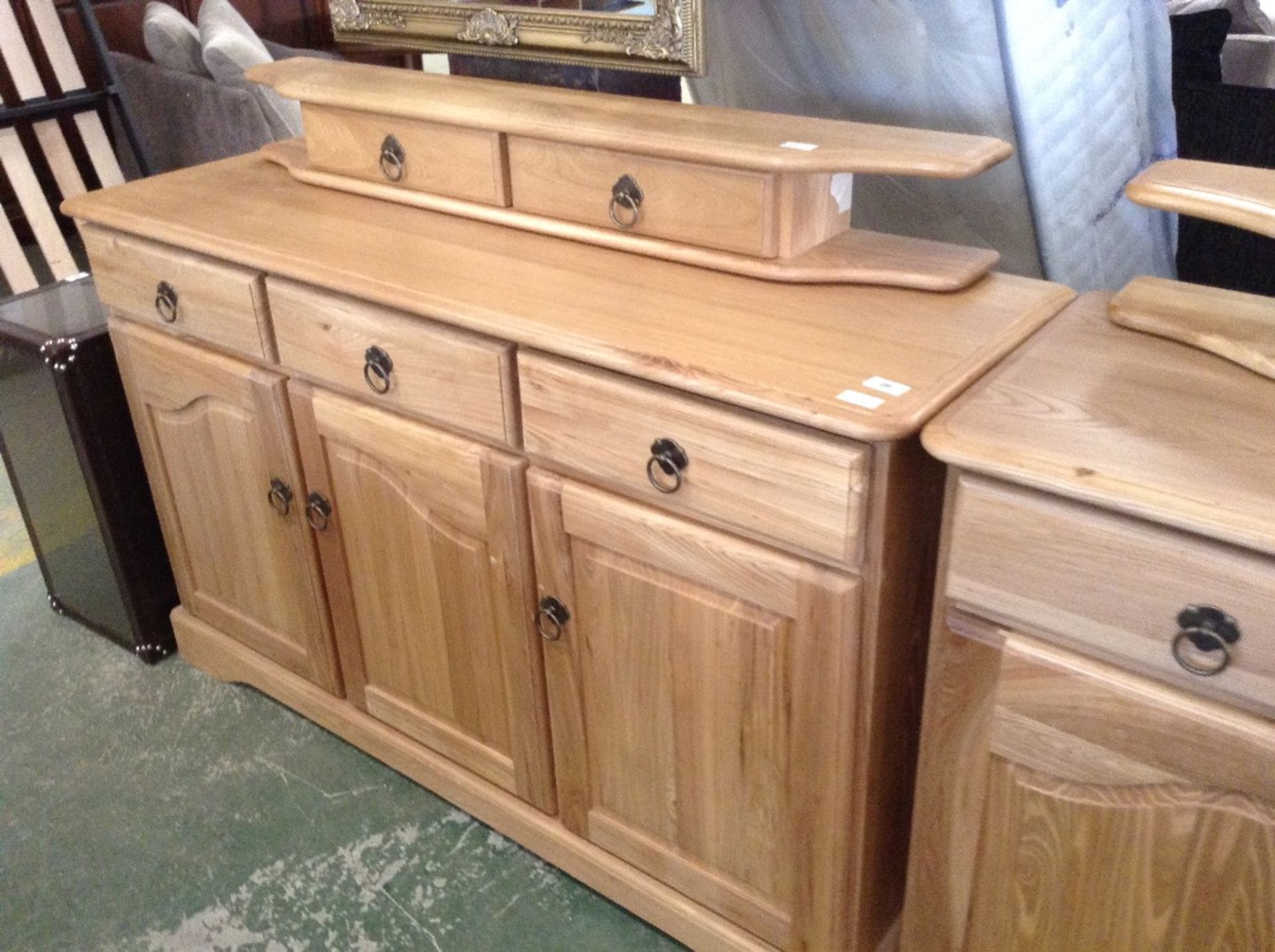 CHETSWORTH, HONEY COLOURED, ELM, 3 DOOR SIDEBOARD