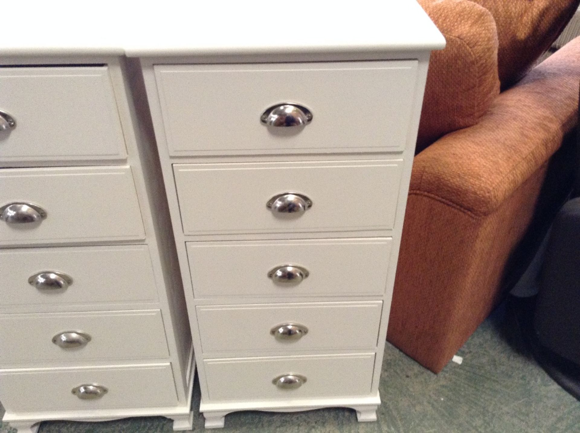 IVORY 5 DRAWER WELLINGTON CHEST (2)