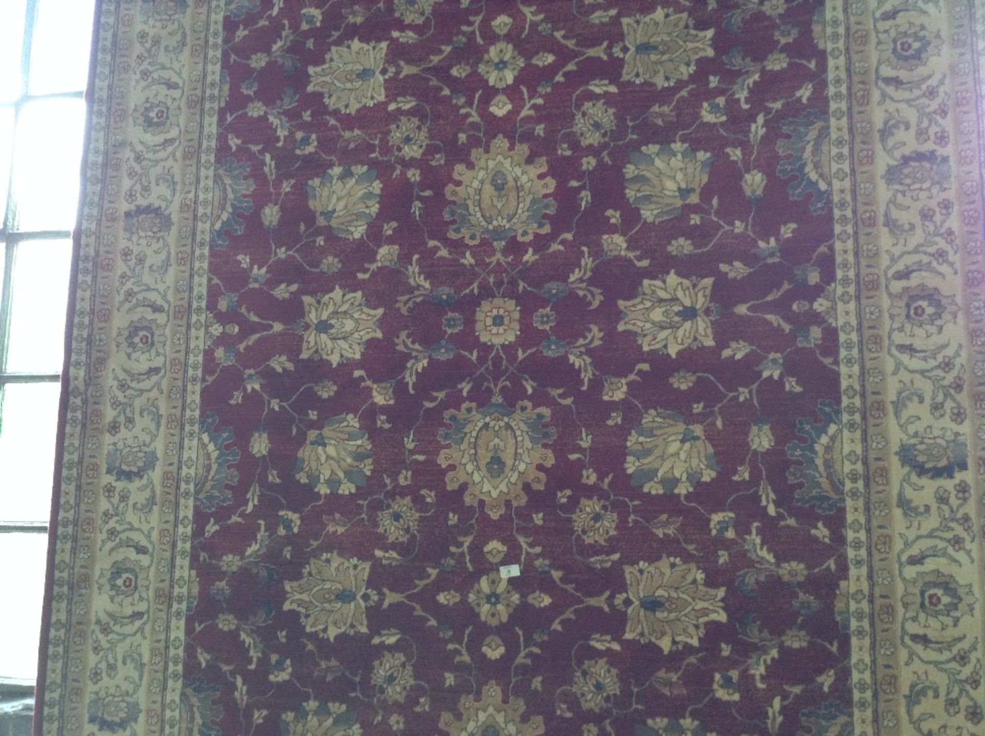 RED AND IVORY KASHMIR RUG