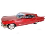 Tin Plate Toy Car - Japanese - '1960 Cadillac' (Circa 1960s) - Friction driven - Some wear & minor