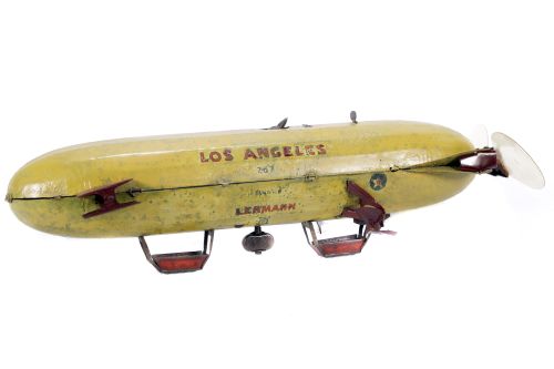 Tin Plate Toy Airbus - 'Lehmann' - 'Los Angeles' 1920s - some wear touch ups & marks - L 25cm W