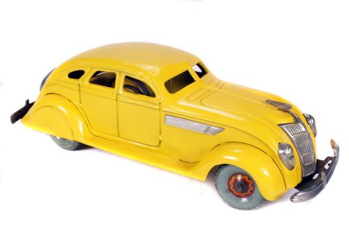 Tin Plate Toy Car - Japanese - Airflow - Clockwork - Circa. 1950s - some wear minor marks & touch - Image 2 of 2