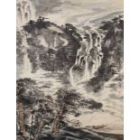 Zhou Cangmi Mountain Range Hanging Scroll, Ink and Color on Paper 周沧米 云山图 立轴 纸本 151.6 x 68.6cm