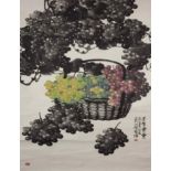 Su Baozhen (1916 – 1990) Fruits Hanging Scroll, ink & color on paper 苏葆桢 果实累累 立轴 纸本 135.2 x 68cm