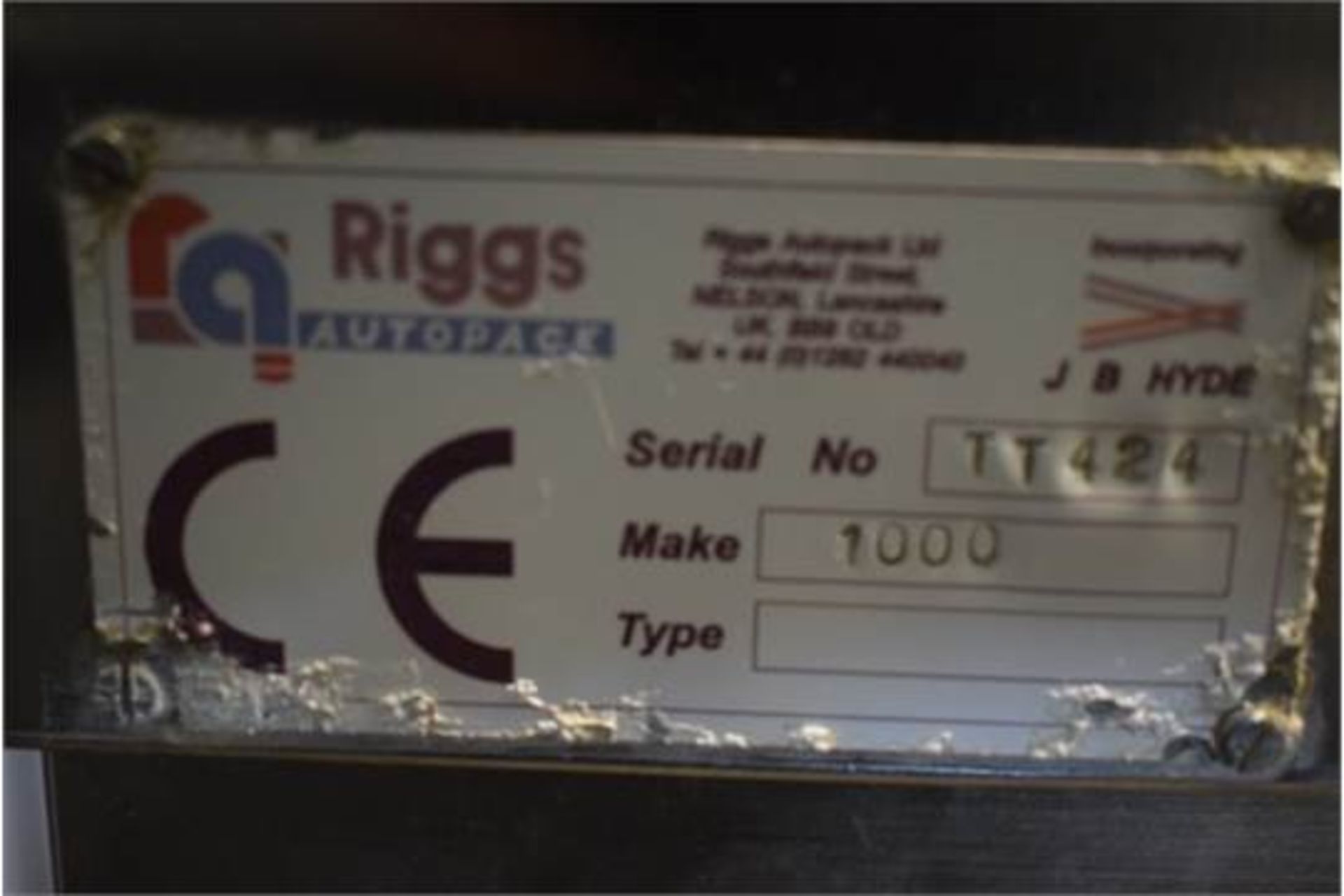 Riggs Autopack 1000 Single Head Depositor _x00D_ Model 1000 175ml Deposit_x00D_ Ideal for filling of - Image 5 of 5