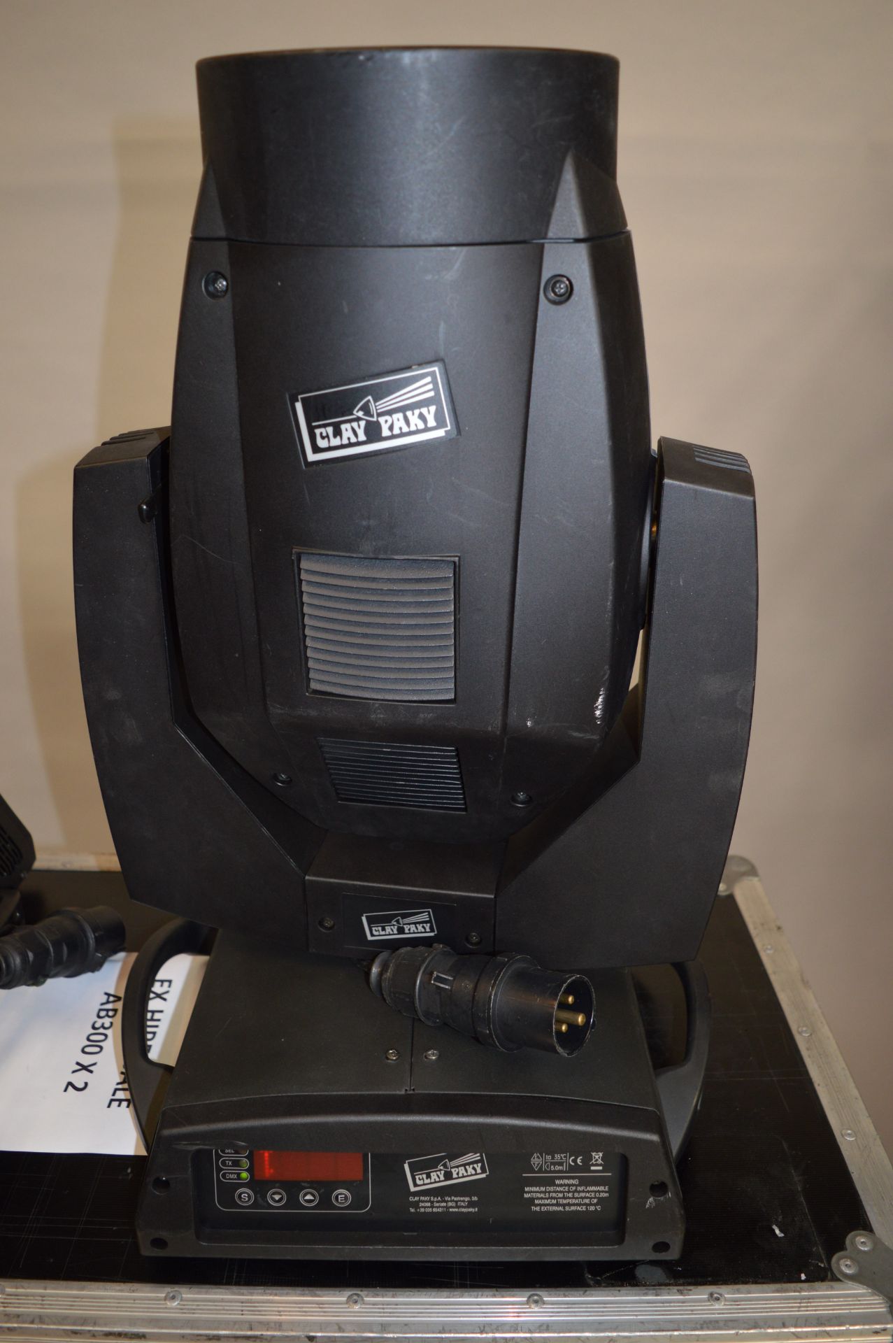 Two Clay Paky, Alpha Beam 300, Moving Head Lights with Flightcase, Detachable Power Lead, - Image 6 of 6