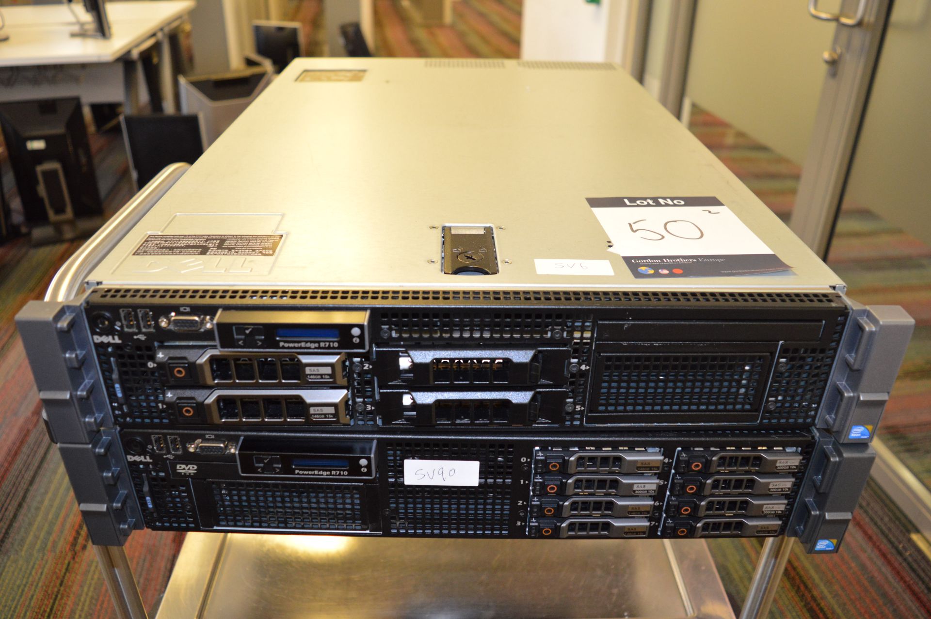 Dell Poweredge R710 X4 146GB SAS, X4 300GB SAS Quad Core Xeon 5570, 24GB and Dell Poweredge R710