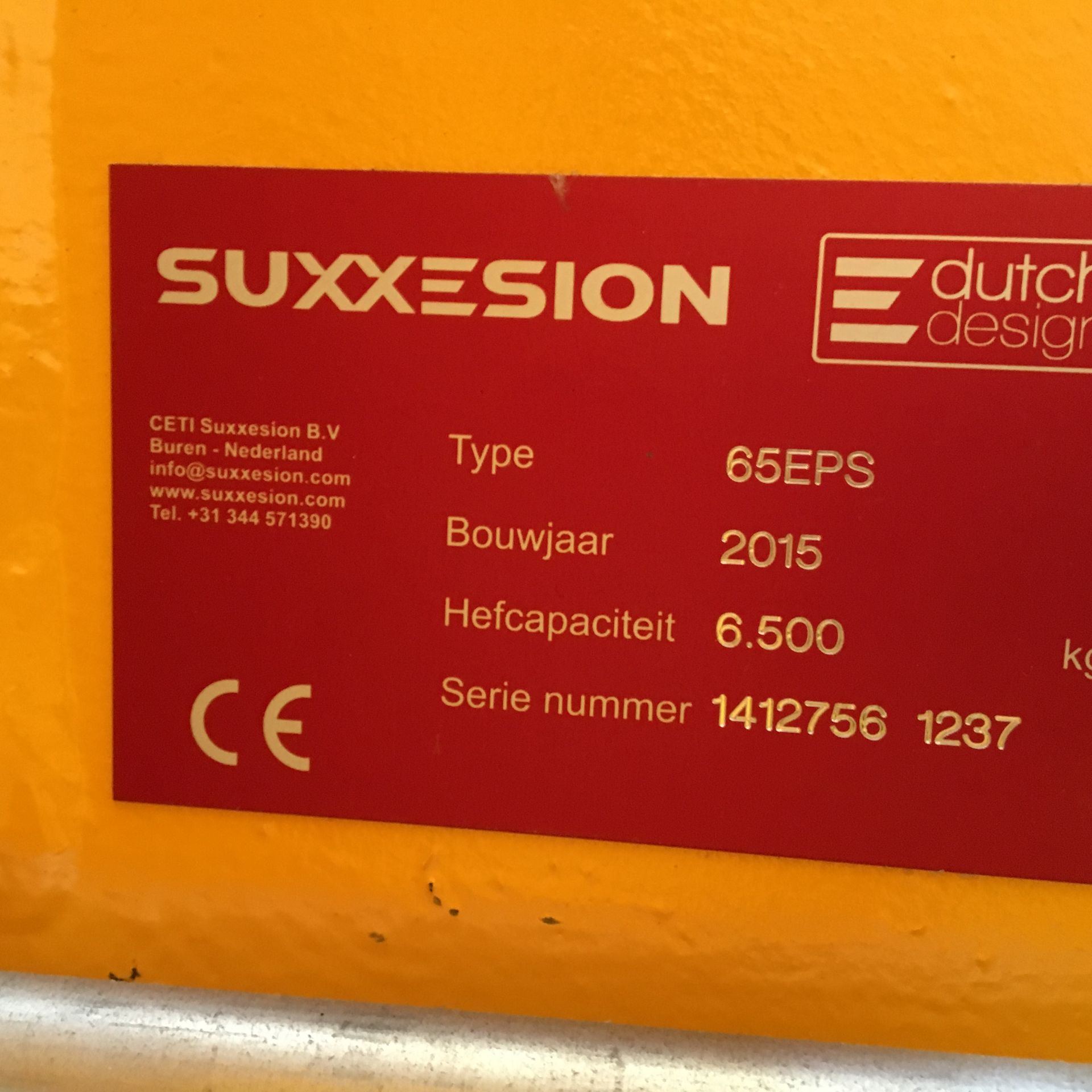CETI Suxxesion B.V pipe vacuum lifting system (Year 2015) - Image 2 of 20