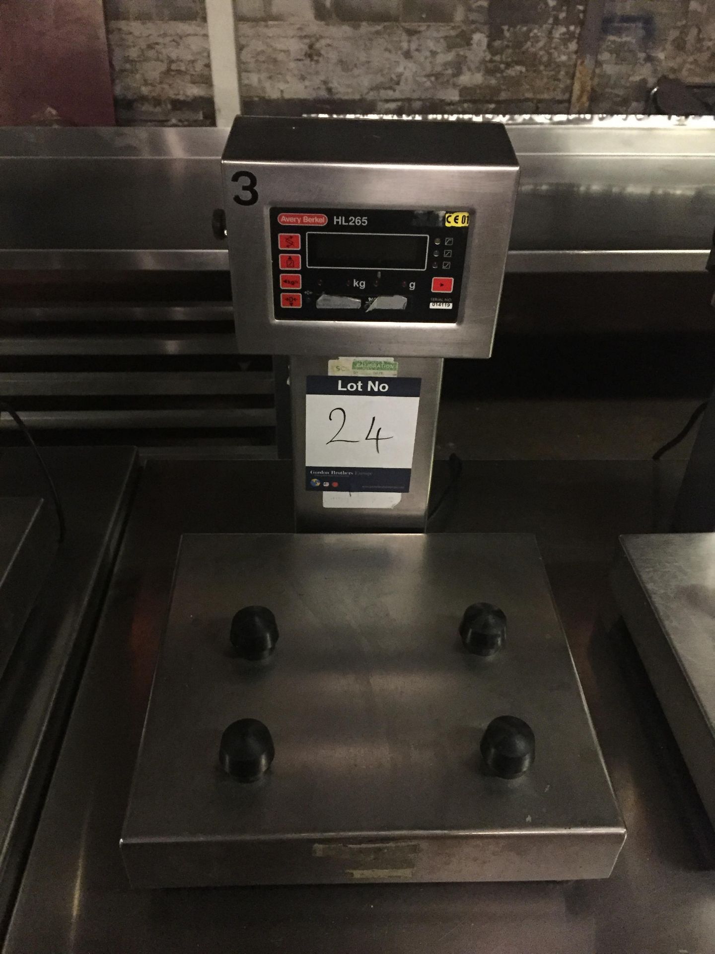 Avery Berkel HL265 stainless steel benchtop weighscales without weigh container