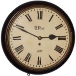 Railway Clocks and Watches, GER 12'' Roundhead: A late 19th century GER 12'' GER roundhead clock