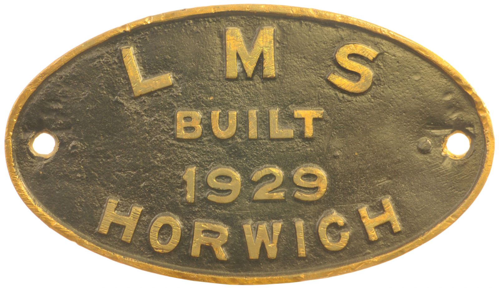 Railway Locomotive Worksplates (Steam), LMS Built 1929, Horwich: A worksplate, LMS BUILT 1929,