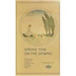 Railway Posters, Springtime, Hutchings: A London General Omnibus Company double royal poster,