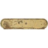 Seat Back Plates, Ely: An LNER seat back plate, ELY, cast iron, 19''x4Â½'', in original condition.