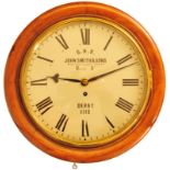 Railway Clocks and Watches, GNR 12'' Roundhead: A late 19th century 12 inch mahogany-cased GNR