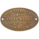 Railway Locomotive Worksplates (Steam), Sharp Stewart, 4680, 1900 (31707): A worksplate, SHARP