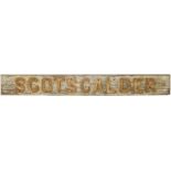 Railway Signal Box Nameboards, Scotscalder: A signal box name board, SCOTSCALDER, from a remote