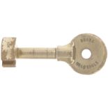 Single Line Keys, Brora-Helmsdale: A single line key token, BRORA-HELMSDALE, (chromed steel) from