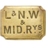 Horse Brasses, LNW & Mid Rys: A London & North Western and Midland Railways horse brass. (