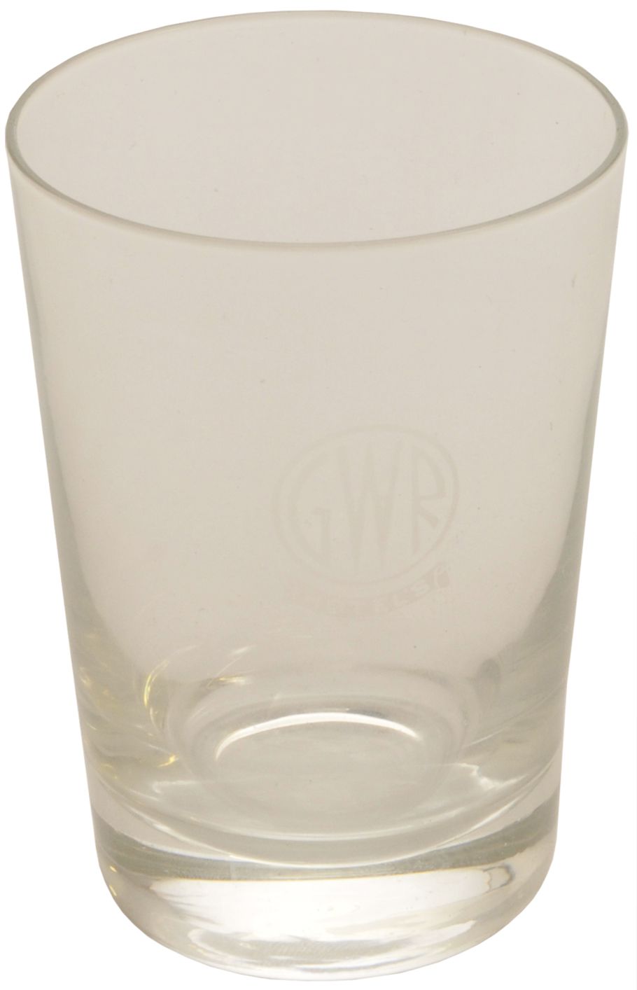 Glassware, GWR Hotels Whisky Tot: A GWR Hotels whisky glass, 3Â½'' tall, the side marked with the