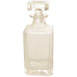 Glassware, Royal Train Decanter: A Royal Train decanter marked with the initials and crown, 9''